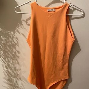 Reoria Orange Razorback Bodysuit